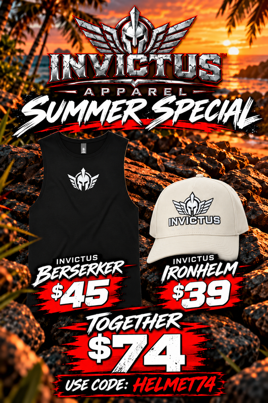 Summer Special Bundle — Berserker Singlet Helmet + Ironhelm Cap $74