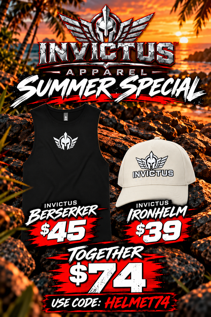 Summer Special Bundle — Berserker Singlet Helmet + Ironhelm Cap $74